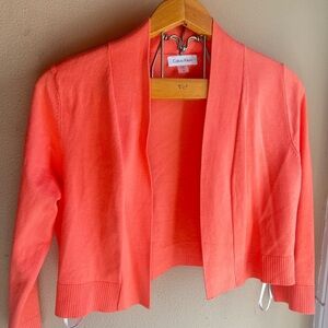 Calvin Klein Women's Vibrant Coral Cardigan